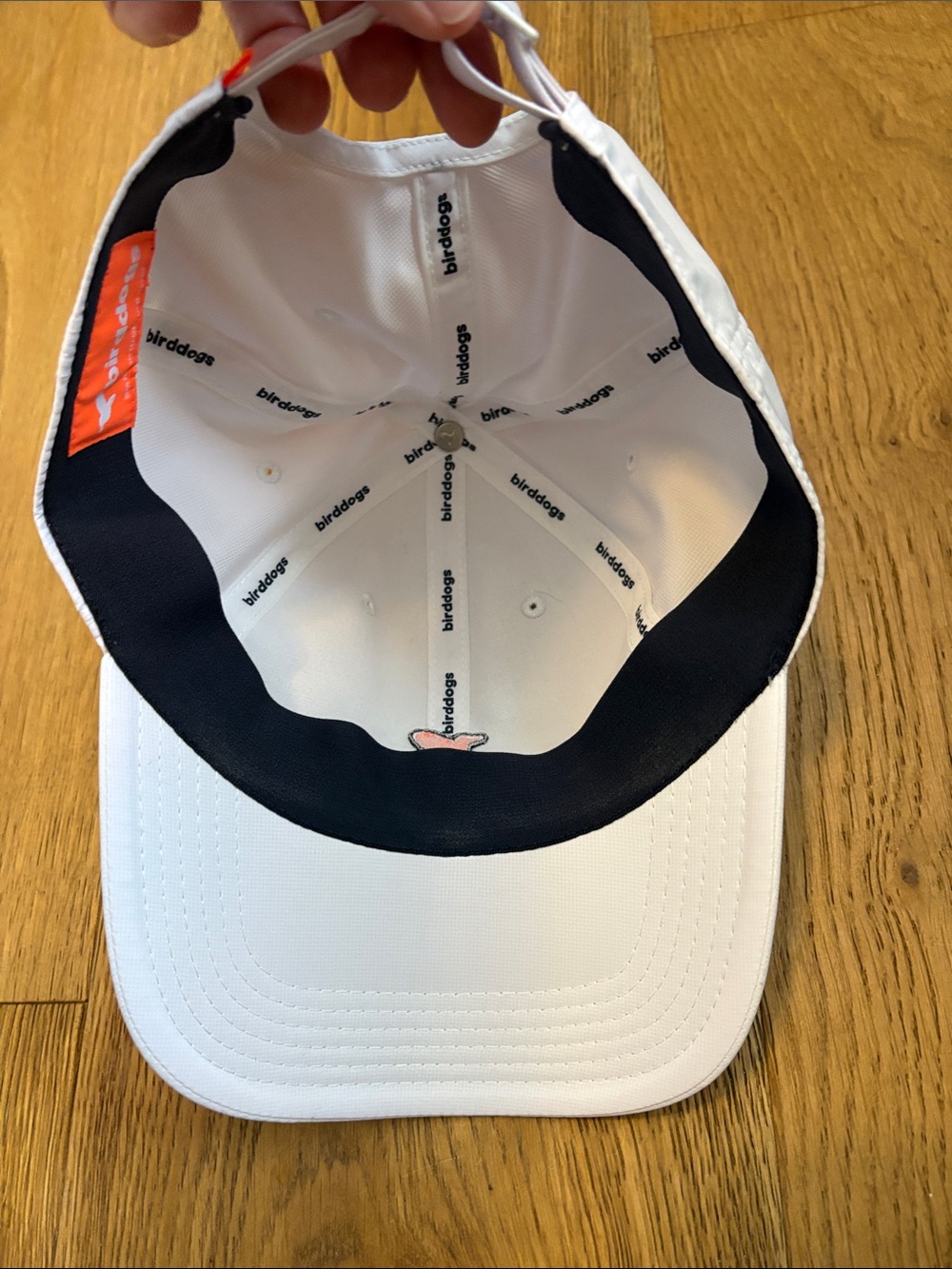 Birddog White Athletic Hat with Adjustable Strap - Picture 4 of 4